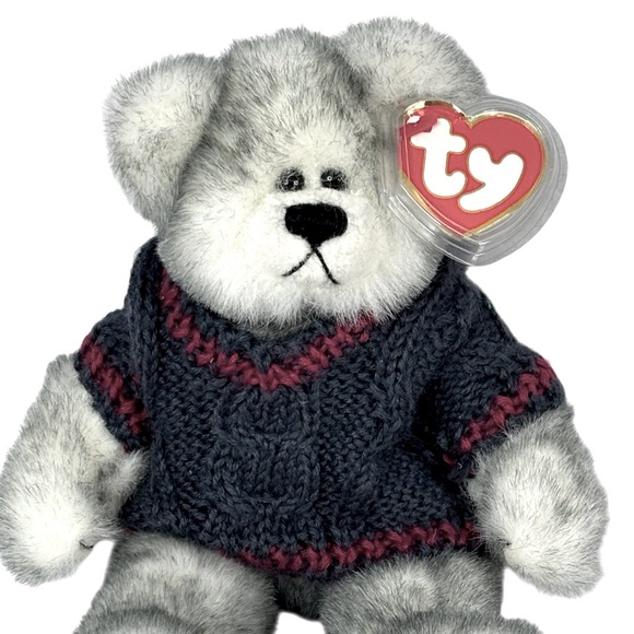 Ty 1993 Fairbanks Land of the Midnight Sun 9” White & Grey Bear With Sweater - Picture 4 of 11